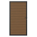 NewTechWood co-extrusie composiet deur in aluminium frame, horizontaal, 100 x 195 cm, Teak.