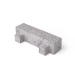 Betonklinker 40x10x10 cm met nok Grijs