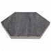 Soft Comfort Zeskant 60x60x4cm Grijs/Zwart