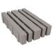 Grastegel Lineaire 40x60x12 cm Grijs