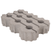 Grastegel 41x61x12 cm MP grijs vlak 4st/lg