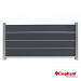 Modular composiet schuttingscherm Rock Grey/ alu 180x91cm