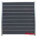 Modular composiet schuttingscherm Rock Grey/ alu 180x195cm