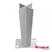 Paalhouder grijs gepoedercoat 8x16x30cm (tbv 7x7cm palen)