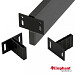 T-Beslag antraciet gepoedercoat set 6st.