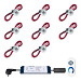 Verlichtingsset Madrid 8 spots t.b.v. houten overkapping met gording 5,5 - 7 cm.