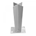 Paalhouder grijs gepoedercoat 10x16x30 cm (tbv 9x9cm palen)