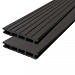 Vlonderplank antraciet - Groef/ vlak, 2-zijdig bruikbaar 2,1x14,5x500 cm 2st/ set