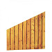 Grenen geschaafd plankenscherm 21-planks 17 mm, 180 x 180/90 cm, verticaal recht aflopend, groen geïmpregneerd.