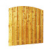 Grenen geschaafd plankenscherm 18-planks 15 mm, 179 x 164/179 cm, verticaal toog, groen geïmpregneerd.