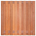 Hardhouten plankenscherm geschaafd 17-planks 180x180cm - 1 zijde met V-groeven betonsysteem