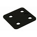 GB drukplaat zonder sleuf, 3x70x70mm, zwart, 48 stuks per zak