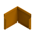Kant-en-klare hoek Flexline 240 Corten incl. vebindingsset
