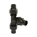 SummerRain T-stuk 90°, 3x klem, 16 mm