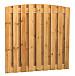 Grenen geschaafd plankenscherm 19-planks 15 mm, 180 x 180 cm, verticaal toog, groen geïmpregneerd.