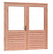 Douglas dubbele 6-ruits deur Prestige met dubbelglas, 202 x 221 cm, onbehandeld.