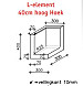 L-Hoekelement 30x30x40 (bxdxh) grijs
