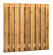 Grenen geschaafd plankenscherm 19-planks 15 mm, 180 x 180 cm, verticaal recht, groen geïmpregneerd.