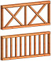 Veranda spijlen hekwerk B 700x1630mm onbehandeld