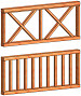 Veranda kruis hekwerk onbehandeld (diverse maten)