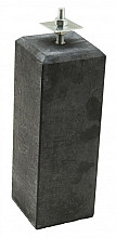 Betonpoer 18 x 18 x 50 cm, met verstelbare plaat, antraciet.