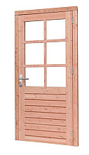 Douglas enkele 6-ruits deur Prestige met dubbelglas, rechtsdraaiend, 109 x 221 cm, onbehandeld.