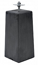 Betonpoer XL 22,5 x 22,5 x 40 cm incl. huls rond 20 mm, antraciet