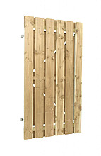 Jumbodeur v.z.v. slotgat, geschaafd vuren 15 mm op verstelbaar stalen frame 100 x 180 cm, recht verticaal.