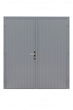 Hardhouten dubbele dichte deur Prestige, 202 x 221 cm, grijs gegrond.