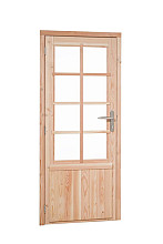 Douglas enkele 8 ruits deur rechtsdraaiend inclusief kozijn. 91 x 201,5 cm (diverse kleuren)