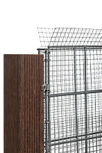 Grindschutting met maas 1 x 1 cm, 90 x 180 x 4 cm (BxHxD).