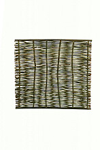 Wilgentenenscherm grof, boven- en onderkant voorzien van latten, 180 x 180 cm.