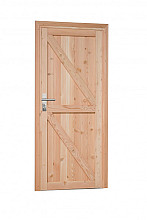 Douglas enkele dichte deur inclusief kozijn, rechtsdraaiend, 90 x 201 cm, kleurloos geïmpregneerd.