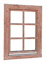 Douglas draai-kiepraam Prestige met dubbelglas, 84,4 x 120,4 cm, onbehandeld.