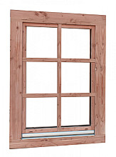 Douglas draai-kiepraam Prestige met dubbelglas. 84,4 x 120,4 cm, transparant gespoten.