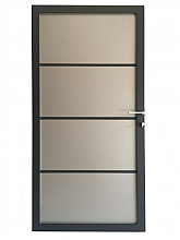 Aluminium/ composiet deur zilvergrijs 90x180cm antraciet gepoedercoat