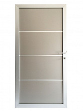 Aluminium/ composiet deur zilvergrijs 90x180cm geanodiseerd