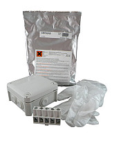 OBO kabeldoos + giethars + klem zwart