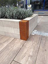 Eccoborder Betotop corten 15-43 hoekstuk