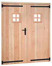 Douglas dubbele 1 ruits deur inclusief kozijn 169 x 201,5 cm (diverse kleuren)