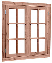 Douglas dubbel uitzetraam Prestige met dubbelglas, 112 x 120,5 cm, onbehandeld.