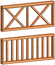 Veranda spijlen hekwerk onbehandeld (diverse maten)