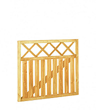 Rechthekpoort met trellis 100 x 90 cm.