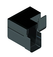 ACO SlimLine hoekstuk incl. zwart aluminium rooster