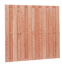 Douglas fijnbezaagd plankenscherm 15 mm, 180 x 180 cm, onbehandeld.