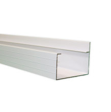 Vario aluminium bakgoot wit - 2 mtr