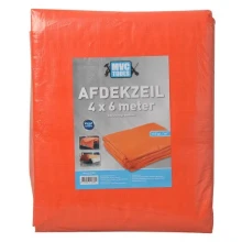 Prof bouwzeil/ afdekzeil 4 x 6 meter - Oranje 150 gr.