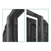 Tuindeurkozijn + aanslaglat zwart gespoten