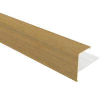 NewTechWood aluminium co-extrusie eindprofiel t.b.v. Castellation PRO, 5 x 5 x 300 cm, Red Cedar.