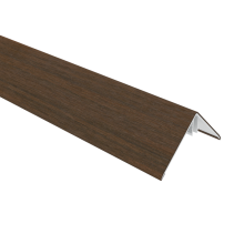 NewTechWood aluminium co-extrusie hoekprofiel t.b.v. Castellation PRO, 6 x 6 x 300 cm, Ipe.